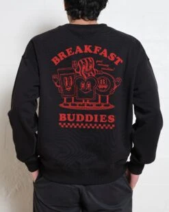 Breakfast Buddies Sweatshirt -Threadheads Clothing Black Men Hoodie Back 22abec02 11c9 4524 82dd 0627c27b0218