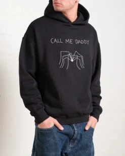 Call Me Daddy Hoodie -Threadheads Clothing Black Men Hoodie Front 4d6646c7 79db 4f90 84a7 642d3f04ca63