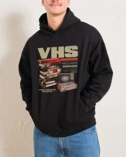 Vintage VHS Tapes Hoodie -Threadheads Clothing Black Men Hoodie Front 9b4936d3 132f 488b 97d9 b5097f263e28