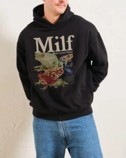 Man I Love Frogs Hoodie -Threadheads Clothing Black Men Hoodie Front e77f8755 9bf3 4b37 bfea 63d42018281a