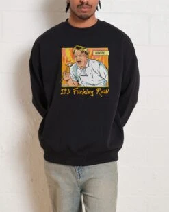 It's Raw! Sweatshirt -Threadheads Clothing Black Men Jumper Front 072e93e1 42b1 42bf 864e 377f78939f2a
