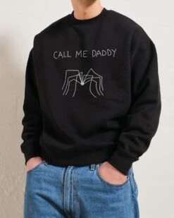Call Me Daddy Sweatshirt -Threadheads Clothing Black Men Jumper Front 1a7224cb 3493 4a5e ae66 7d317320d6c7
