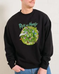 Rick And Morty Portal Collage Sweatshirt