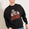 Santa Sleigher Sweatshirt -Threadheads Clothing Black Men Jumper Front 49b9e937 5fcd 41b7 91a4 5594a9aa8de8
