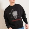 IT Pennywise Sweatshirt 1 IT Pennywise Sweatshirt -Threadheads Clothing Black Men Jumper Front 4cb6bc63 48b1 400f baab 6618ae233aab