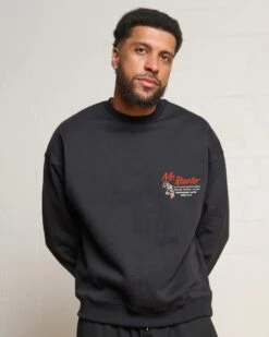 Mr. Roaster Fried Chicken Sweatshirt -Threadheads Clothing Black Men Jumper Front aaecd4e7 5dff 4326 a77b b0baee7bfd3e