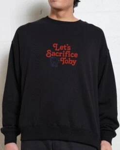 Let's Sacrifice Toby Front And Back Sweatshirt -Threadheads Clothing Black Men Jumper Front ad36cf18 1ad2 480e b69a e7597c62478d