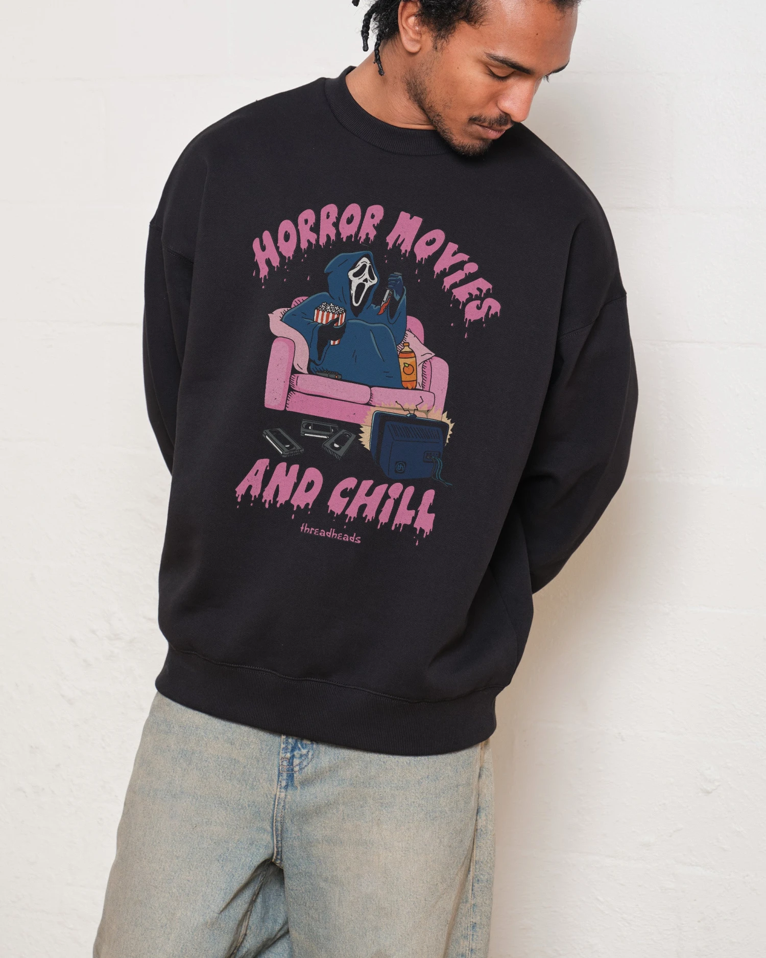 Horror Movies And Chill Sweatshirt 4 Horror Movies And Chill Sweatshirt - Image 2