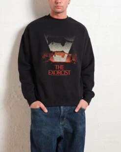 Retro Exorcist Sweatshirt -Threadheads Clothing Black Men Jumper Front e0c423ed 2851 450a 9a72 3c8e1a1022d3