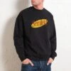 Seinfeld Logo Sweatshirt -Threadheads Clothing Black Men Jumper Front e24576fd 3456 4d55 ae99 150511f859f0