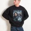 Game Of Thrones Vintage Jon Snow Sweatshirt -Threadheads Clothing Black Men Jumper Front fc158a0a 1d7f 4c63 8e6b 2bda930147a5