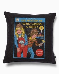 The Mystery Of Who Gives A Sh-t Cushion -Threadheads Clothing Black PlainEcom 66a083c5 2a58 4980 a635 b496ec6ec894
