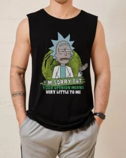 Rick And Morty Your Opinion Means Very Little To Me Tank -Threadheads Clothing Black TanksFront a99a44ba 50df 43f2 a6ff 9e691f46bc6e