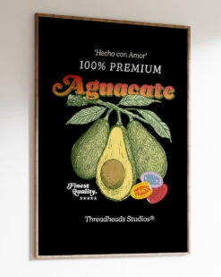 Aguacate Art Print -Threadheads Clothing Black Wall Art Mock Up 2 32e451cf bb2b 411b 917e c415bffac914