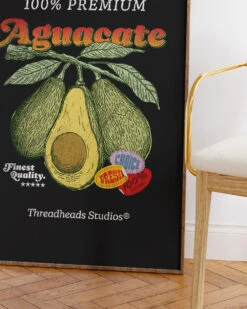 Aguacate Art Print -Threadheads Clothing Black Wall Art Mock Up 3 6248bc49 4740 4ae4 b45a d6002753f4b7