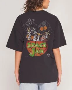 Looney Tunes Space Jam Stars Oversized Tee -Threadheads Clothing BlackOversized Close Up Back 1 627cbc4c 0abc 4204 8b62 e1f25c76545d