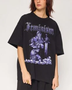 Feminism Oversized Tee 7 Feminism Oversized Tee -Threadheads Clothing BlackOversized Close Up Front e7c08a7a a108 4e7b b3f3 af228c6605e6
