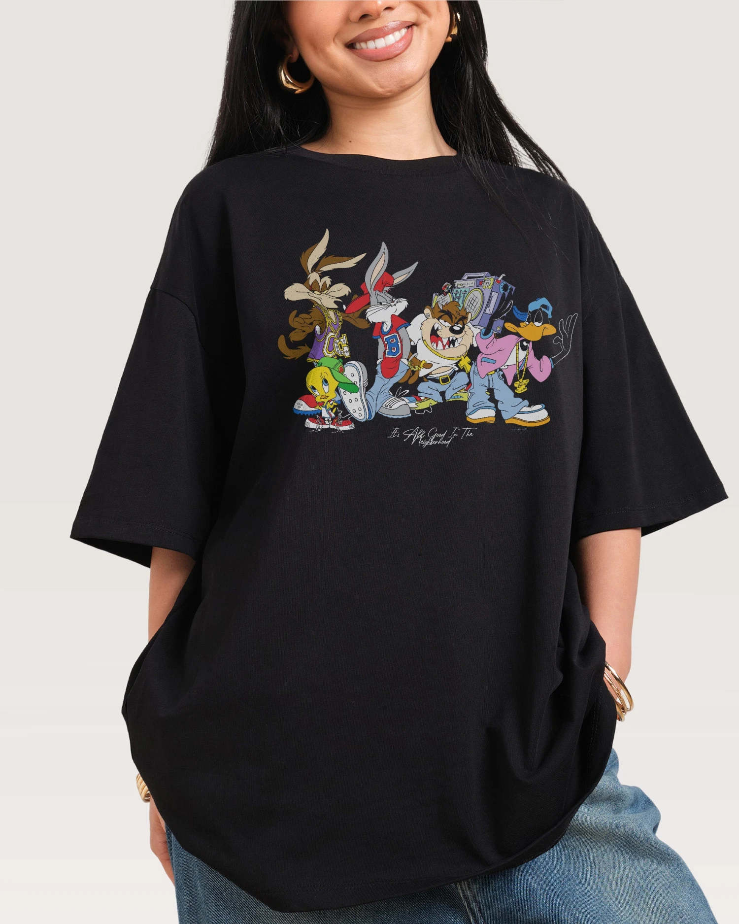 Looney Tunes It’s All Good In The Neighborhood Oversized Tee 4 Looney Tunes It’s All Good In The Neighborhood Oversized Tee - Image 2