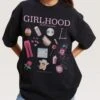 Girlhood Nostalgia Oversized Tee -Threadheads Clothing BlackOversized Front 357781da 023b 4eed 8409 870758bf1cfe