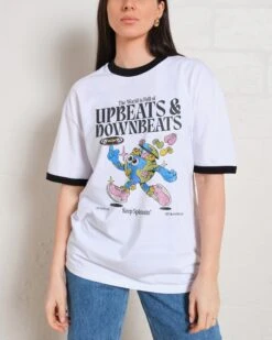 Upbeats & Downbeats T-Shirt -Threadheads Clothing BlackRinger Front 19