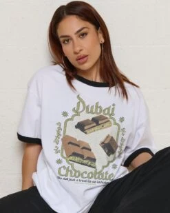 Dubai Choccy T-Shirt -Threadheads Clothing BlackRinger Front 97807592 87d3 4497 9bd3 04b3636bfd8c