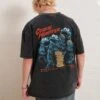Sesame Street Cookie Kaiju Front And Back Wash Tee -Threadheads Clothing BlackWashed Back 7d970738 b604 4686 bee0 920efd78c1fc