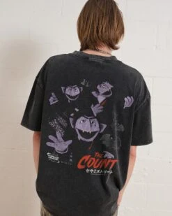 Sesame Street Japan Count Front And Back Wash Tee