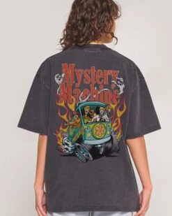 Scooby-Doo Mystery Machine Wash Tee -Threadheads Clothing BlackWashed Close Up Back 1 f0a5b44f f6ff 4121 b0d7 133c70052d26