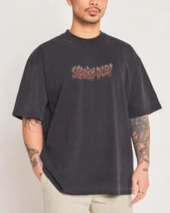 Scooby-Doo Ruh-Roh Wash Tee -Threadheads Clothing BlackWashed Close Up Front 1b3c18b1 9b53 41e1 b389 0e048f846f08