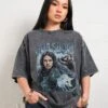 Game Of Thrones Vintage Jon Snow Wash Tee 2 Game Of Thrones Vintage Jon Snow Wash Tee -Threadheads Clothing BlackWashed Front 1 db8cdbaa 7f0b 44ba 96ed d66f5c822073