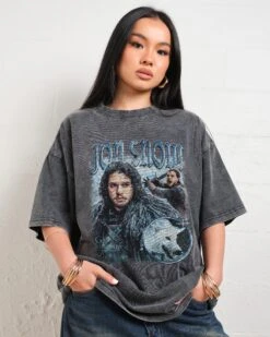 Game Of Thrones Vintage Jon Snow Wash Tee