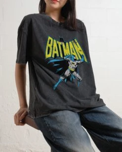 DC Bat Attack Logo Wash Tee
