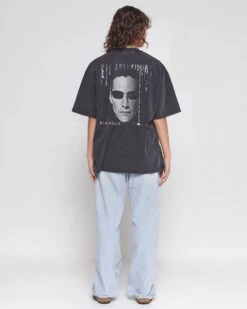 Matrix Revolution Wash Tee -Threadheads Clothing BlackWashed Full Body Back 98c84ec5 b720 4142 ad27 b08768c3c067