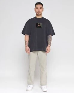 George’s Sable Hat Wash Tee -Threadheads Clothing BlackWashed Full Body Front 082b7f5a 8d0a 4df1 a196 01c6d82fc93a