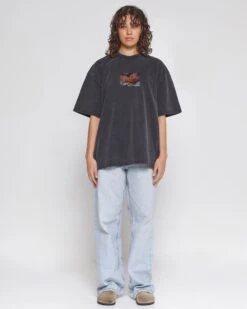 Fancy Dinner Wash Tee -Threadheads Clothing BlackWashed Full Body Front 972d6f60 3187 40ed acff 8284a16aec7b