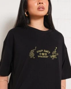 Chop Suey Oversized Tee 21 Chop Suey Oversized Tee -Threadheads Clothing BlackWomenOversized Front a05260b1 ad9a 4b0a bddc 9b76d7dceded