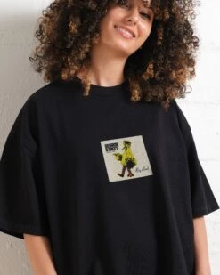 Sesame Street Big Bird Underground Oversized Tee -Threadheads Clothing BlackWomenOversized Front baa214bb 5332 4c99 b0dd 888ed997c927