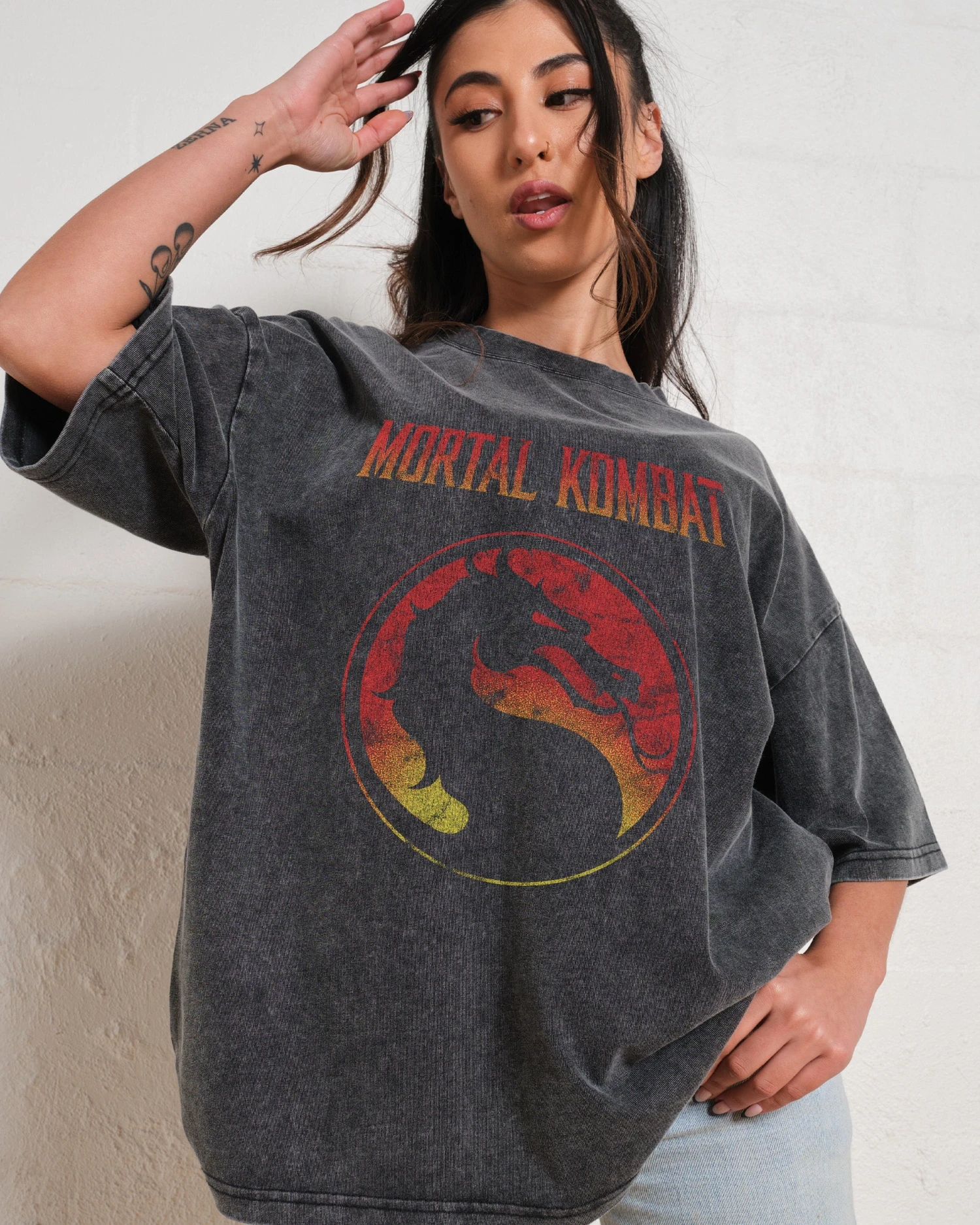 Mortal Kombat Logo Wash Tee 3 Mortal Kombat Logo Wash Tee