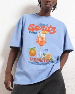 Aperol Spritz Please! Oversized Tee -Threadheads Clothing BlueOversized Front 21b24551 00bf 4ee9 8c81 bfedbfb229cc