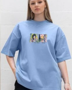 First Burger Oversized Tee -Threadheads Clothing BlueOversized Front 7