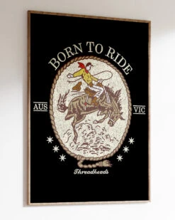 Born To Ride Art Print 20 Born To Ride Art Print -Threadheads Clothing Born to Ride Wall Art Mock Up 2 Black