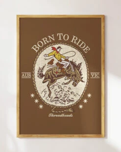 Born To Ride Art Print 23 Born To Ride Art Print -Threadheads Clothing Born to Ride Wall Art Mock Up 4 Brown