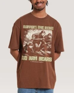 Arm Bears T-Shirt -Threadheads Clothing Brown Front Boy