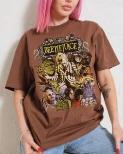 Beetlejuice Vintage T-Shirt -Threadheads Clothing Brown Front 1 9143f56e 05ed 4ba8 b315 838bb2b5522d