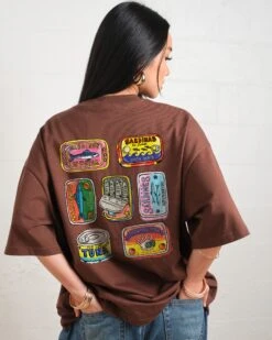 Canned Goods Oversized Tee -Threadheads Clothing BrownOversized Back 87f0f881 a9c9 4325 94cc c57661b5193e