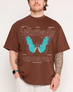 Flying Jewels Oversized Tee -Threadheads Clothing BrownOversized Close Up Front 0a020763 4d68 4cef b2a5 100cd2ffc906