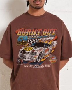 Burnt Out Oversized Tee -Threadheads Clothing BrownOversized Front 2 afafa014 841a 461e b8e9 1286a70e0200