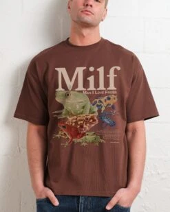 Man I Love Frogs Oversized Tee -Threadheads Clothing BrownOversized Front 3 5b96ff73 7983 46bb b010 f28720e5cc18