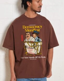 Democracy Manifest Volume II Oversized Tee -Threadheads Clothing BrownOversized Front 4 92f28115 7382 4701 92ee 8443280799bb
