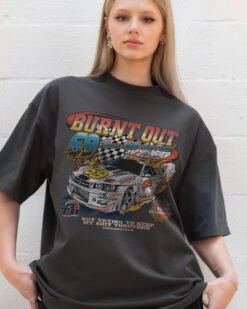 Burnt Out Oversized Tee -Threadheads Clothing CharcoalOversized Front 2 fc25606a 0629 4b85 8642 91c3cb590030